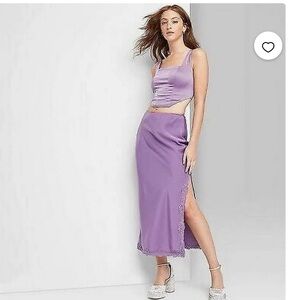 Wild Fable Purple Midi Skirt